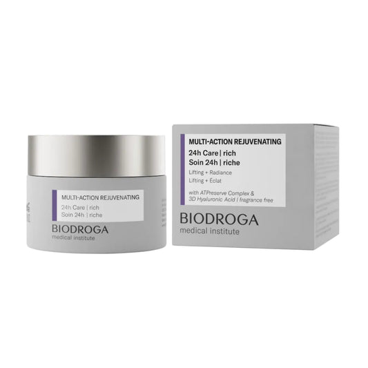 BIODROGA MULTI-ACTION REJUVENATING 24H Care Rich vananemisvastane 24h näokreem kuivale nahale, 50ml