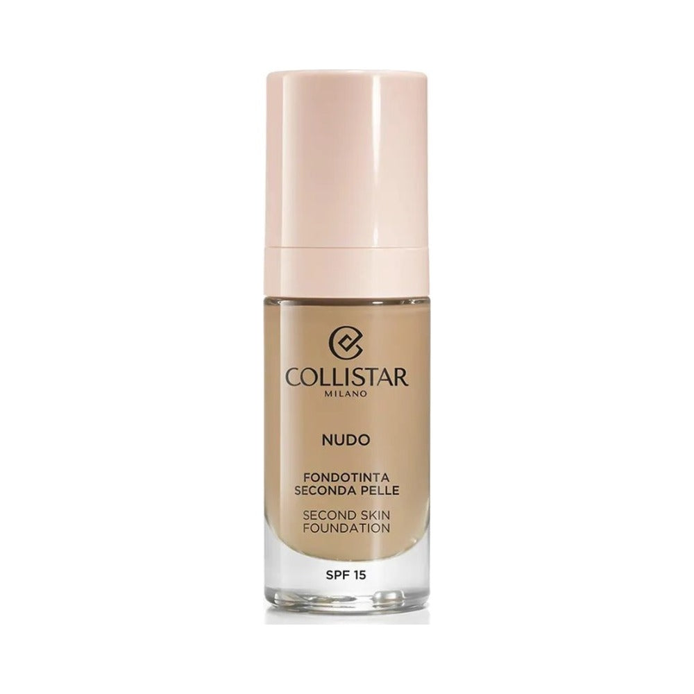 Collistar NUDO Second Skin Foundation 3N teise naha efektiga jumestuskreem SPF 15, 30ml