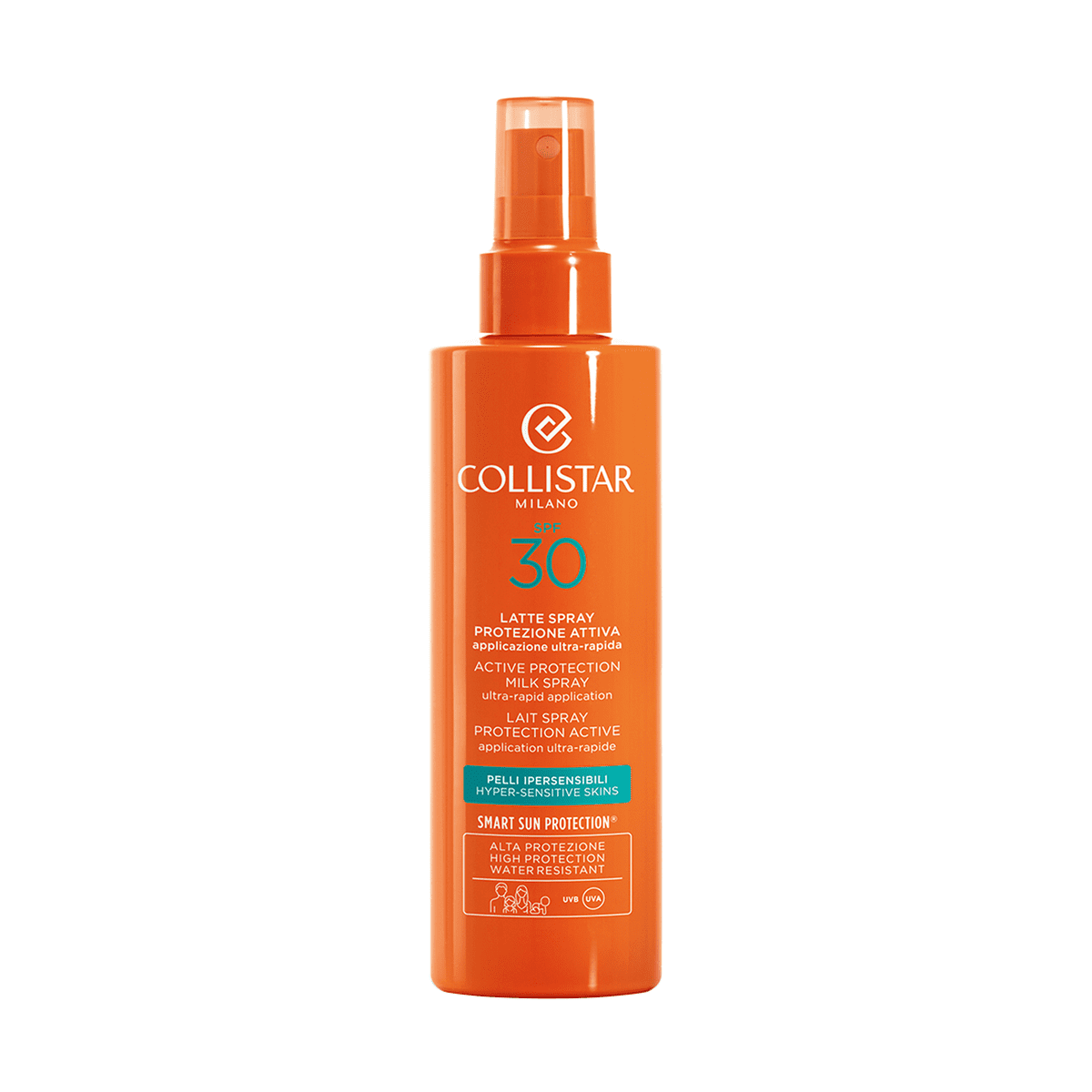Collistar SPF 30 piimjas päikesekaitsesprei tundlikule nahale, 200ml