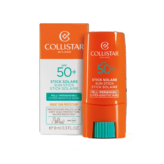 Collistar SPF 50 läbipaistev päikesekaitse geelpulk tundlikule nahale, 9ml