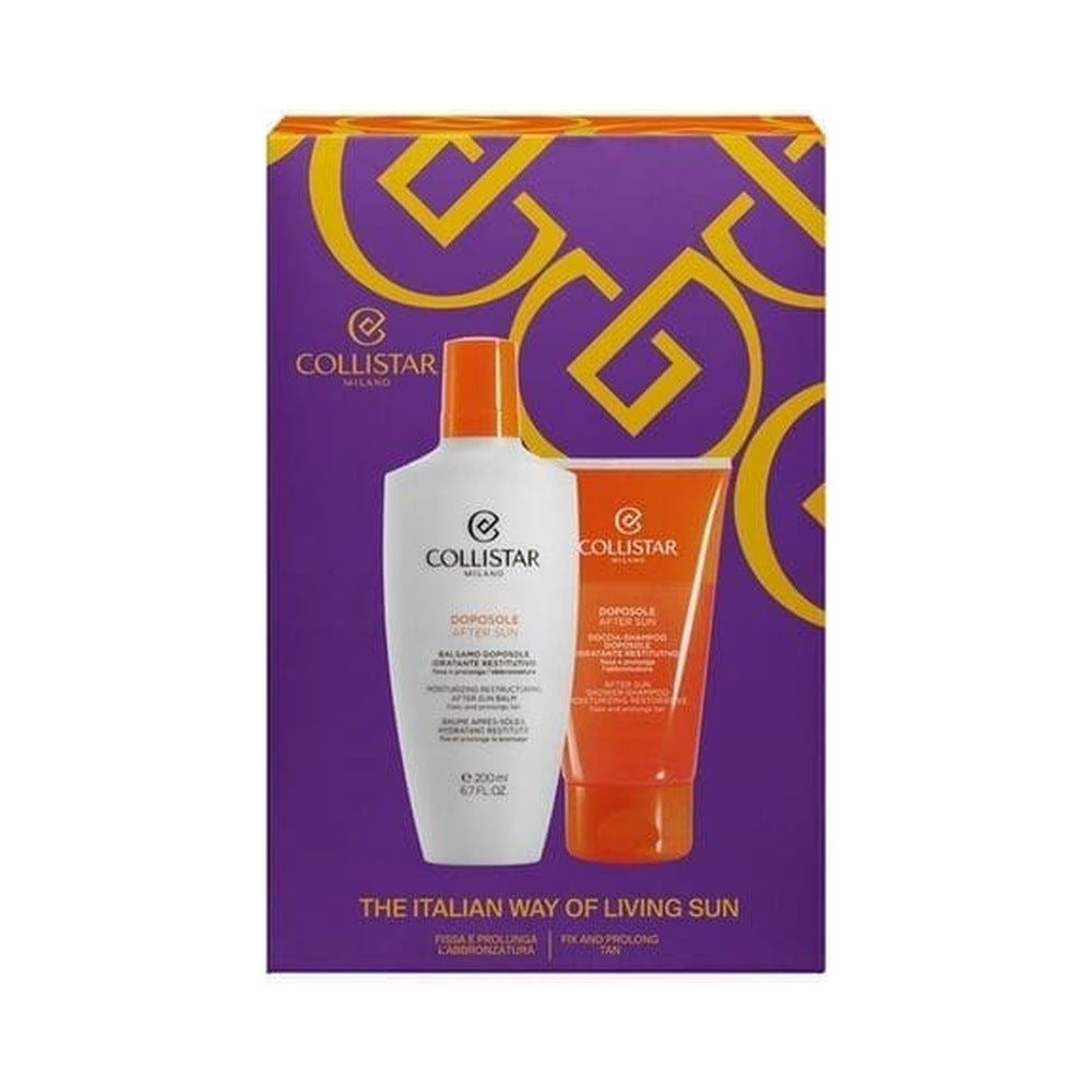 Collistar SUN SET päevitusjärgse taastava palsami ja dušigeel-šampooni komplekt, 200ml+150ml
