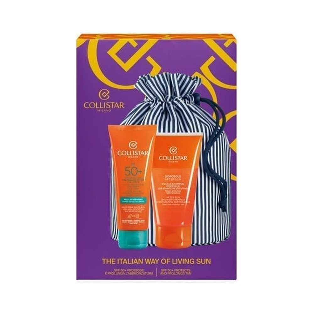Collistar SUN SET SPF 50+ päikesekaitsekreem ja dušigeel-šampoon, 100ml+150ml, pilt 2