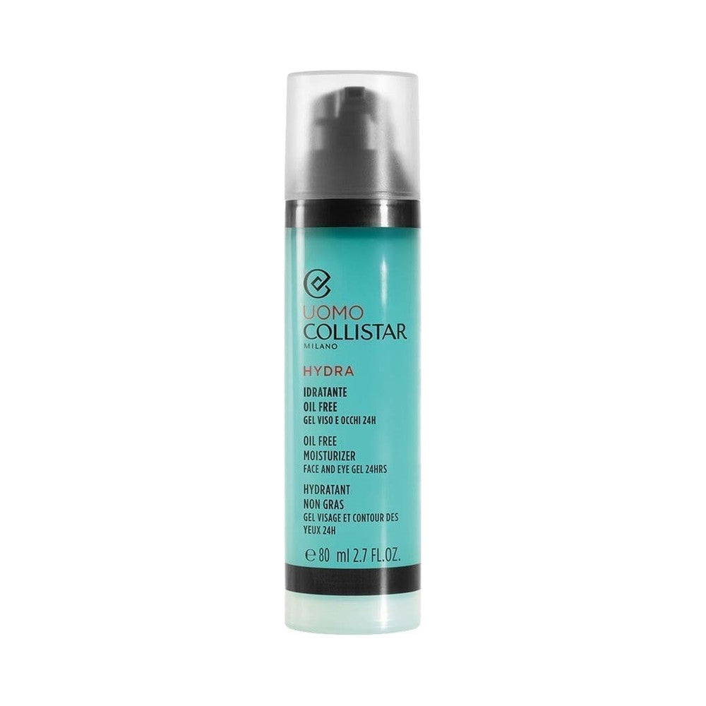 Collistar UOMO HYDRA Oil Free Moisturizer Face-Eye Gel 24H õlivaba niisutav näo- ja silmaümbrusgeel meestele, 80ml