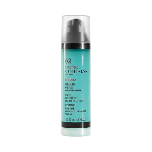 Collistar UOMO HYDRA Oil Free Moisturizer Face-Eye Gel 24H õlivaba niisutav näo- ja silmaümbrusgeel meestele, 80ml