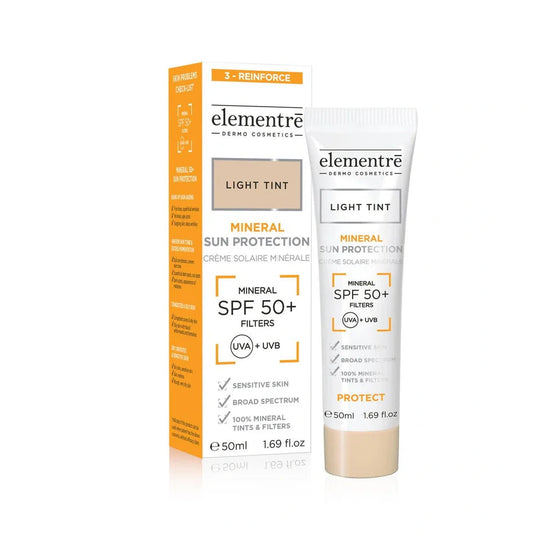 Elementre SPF 50+ Tooniv mineraalne päikesekaitsekreem näole Light, 50 ml