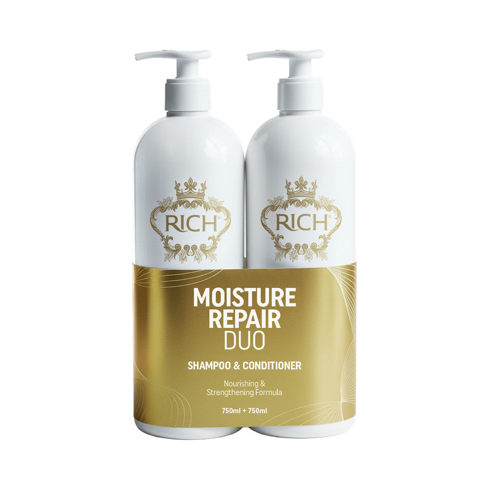 RICH Moisture Repair Duo niisutav ja taastav šampooni ja palsami komplekt, 750ml+750ml