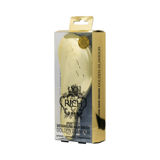RICH SATIN TOUCH Detangling Brush Golden Glamour antistaatiline pusasid harutav juuksehari, 1tk