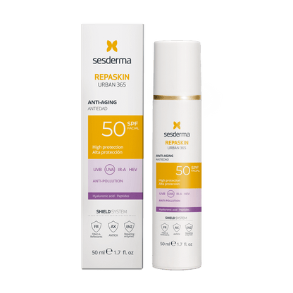 Sesderma REPASKIN URBAN 365 Anti-aging SPF50 vananemisvastane päikesekaitsekreem näole SPF 50, 50ml