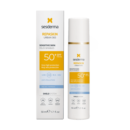 Sesderma REPASKIN URBAN 365 Sensitive SPF50+ päikesekaitse näokreem tundlikule nahale SPF 50, 50ml