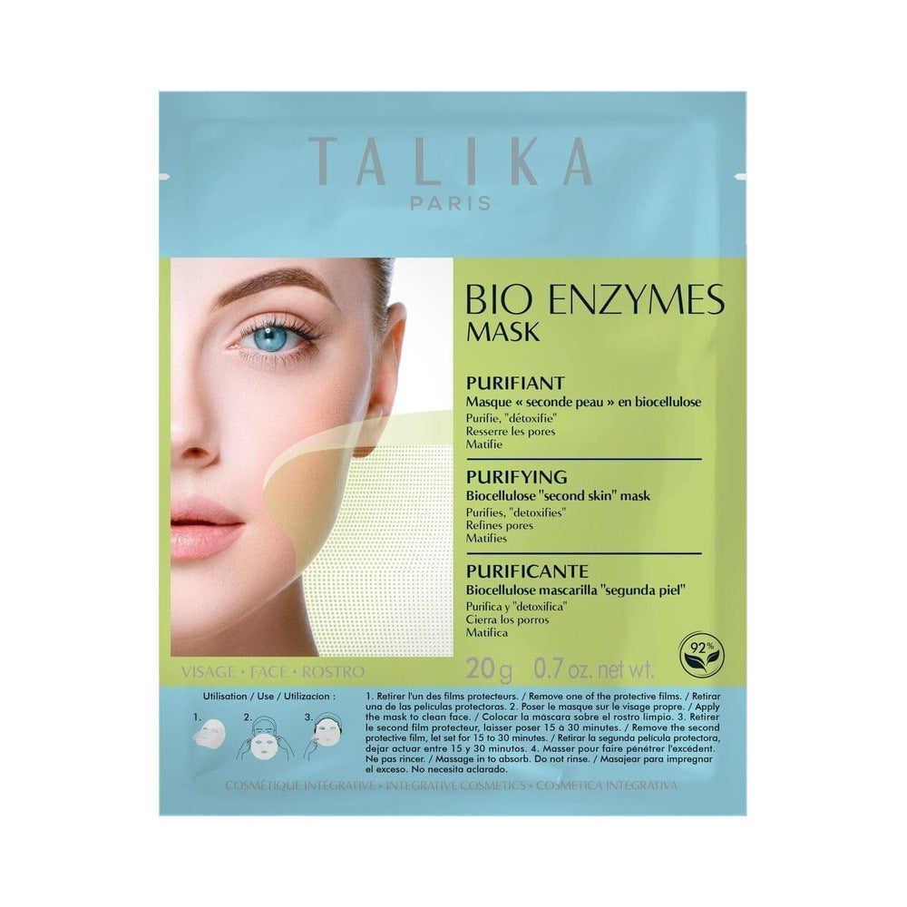 Talika BIO ENZYMES puhastav biotselluloosist näomask rasusele nahale, 20g