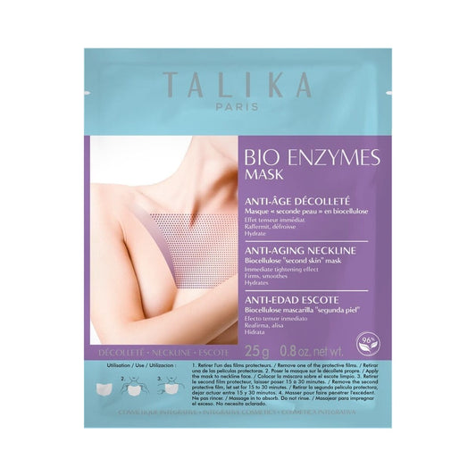 Talika BIO ENZYMES vananemisvastane biotselluloosist mask dekolteele, 1tk